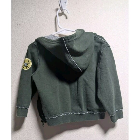 Vintage Disney Jacket 2T Tigger Olive Green Olive Zip Up Y2K Sweatshirt Hoodie - Picture 9 of 9